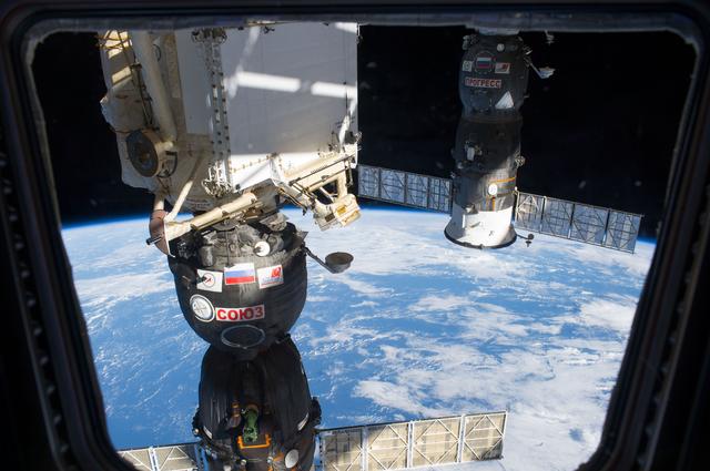 NASA image: Soyuz and Progress docked on ISS