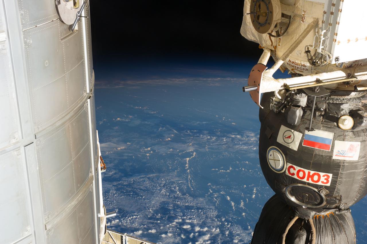 Earth Observation taken during a day pass by the Expedition 40 crew aboard the International Space Station (ISS). File lists this group of images as possibly : Misc New Zealand & Galapagos & Carribean