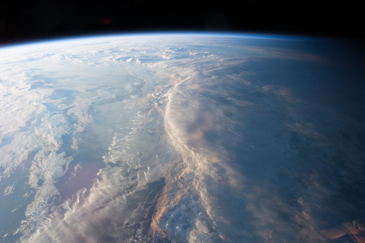 Earth Observation taken during a day pass by the Expedition 40 crew aboard the International Space Station (ISS). File lists this group of images as possibly : Misc New Zealand & Galapagos & Carribean