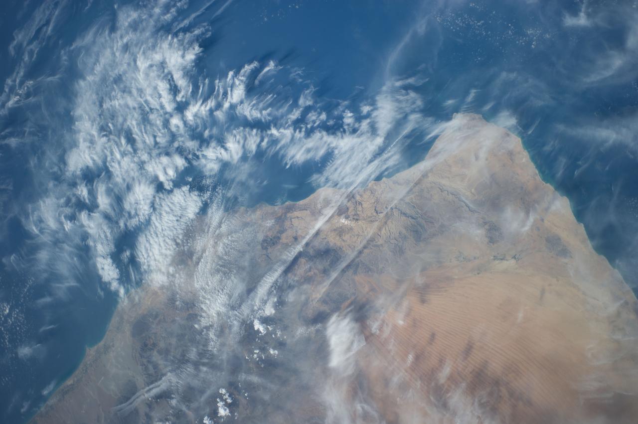 Earth Observation taken during a day pass by the Expedition 40 crew aboard the International Space Station (ISS). File lists this as: Africa, Middle East