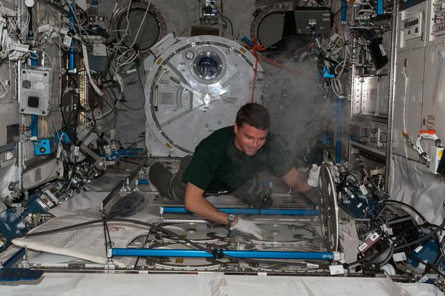 NASA image: HRF â Urine Sample MELFI Insertion