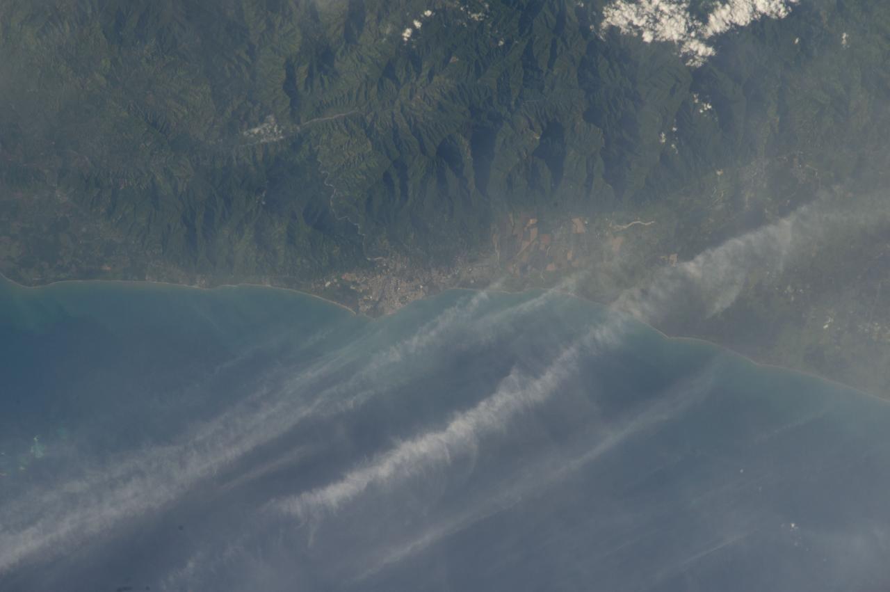 Earth Observation taken during a day pass by the Expedition 40 crew aboard the International Space Station (ISS). Folder lists this as: Tropical Storm Arthur.