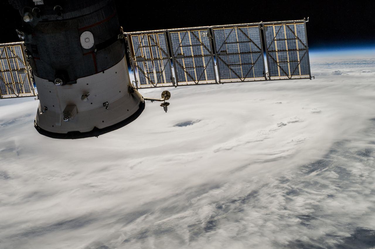 Earth observation taken during a day pass by the Expedition 40 crew aboard the International Space Station (ISS). Folder lists this as: Hurricane Arthur.