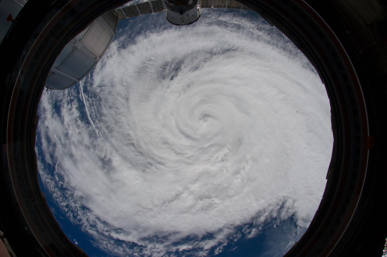 Earth Observation taken during a day pass by the Expedition 40 crew aboard the International Space Station (ISS). Folder lists this only as: Hurricane Arthur wide angle.