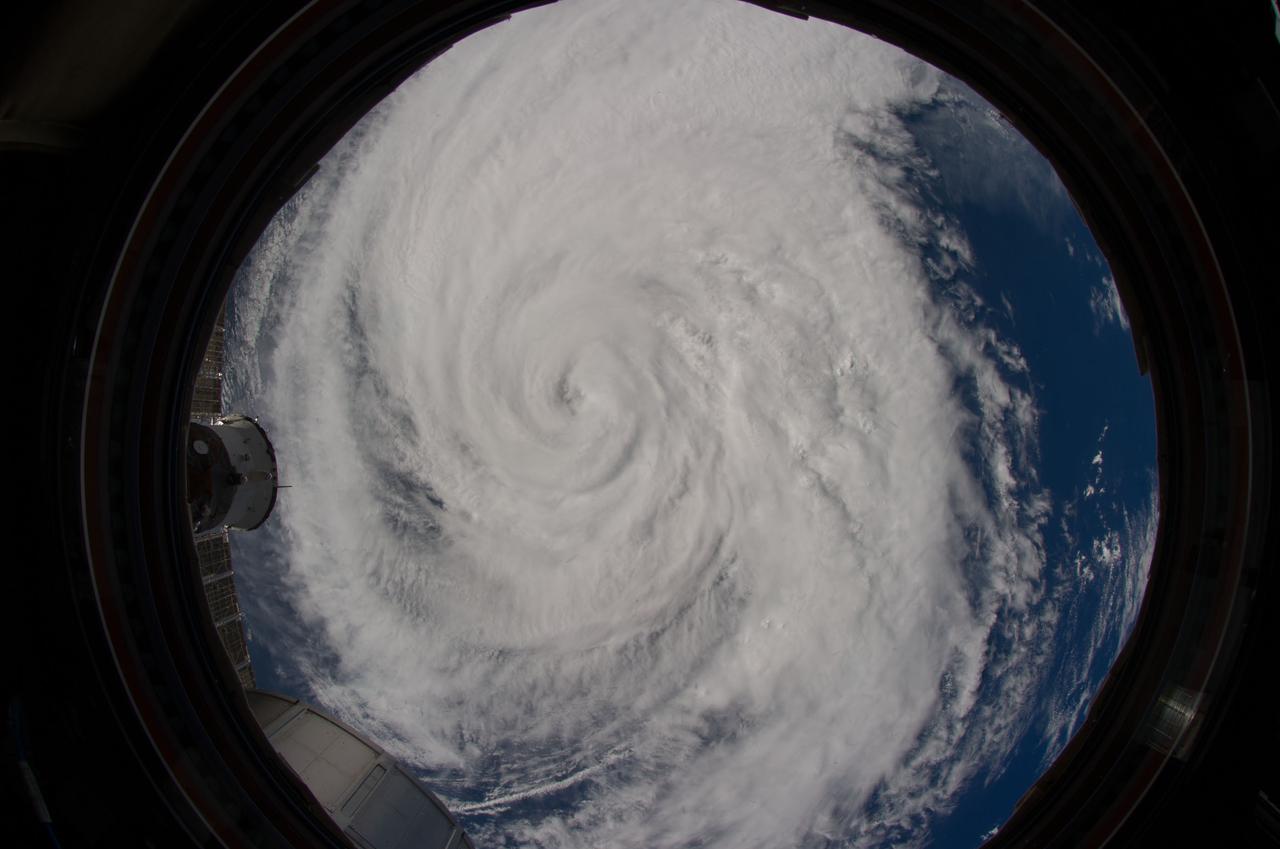 Earth Observation taken during a day pass by the Expedition 40 crew aboard the International Space Station (ISS). Folder lists this only as: Hurricane Arthur wide angle.