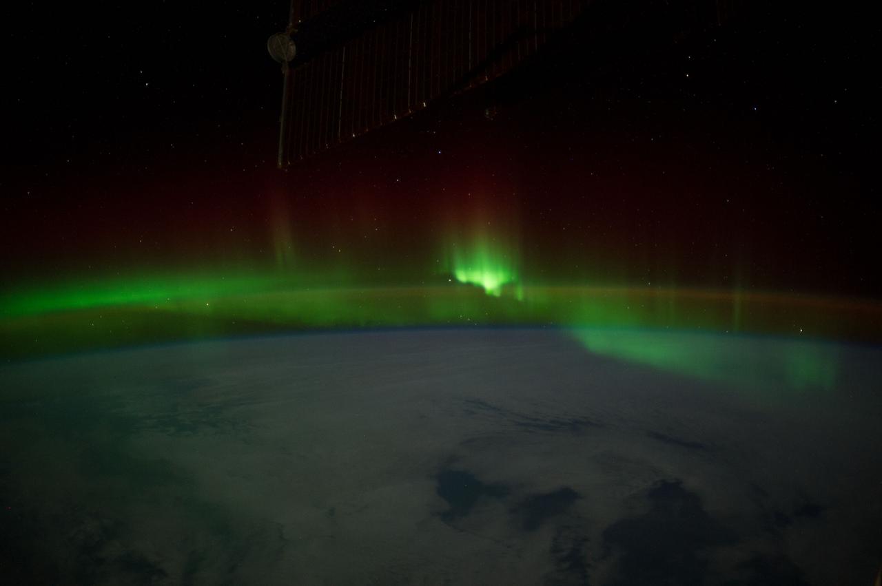 ISS040-E-048027 (7 July 2014) --- One of the Expedition 40 crew members aboard the International Space Station, flying 226 nautical miles above the Indian Ocean, south of Australia, recorded this image of Aurora Australis or the Southern Lights on July 7, 2014.