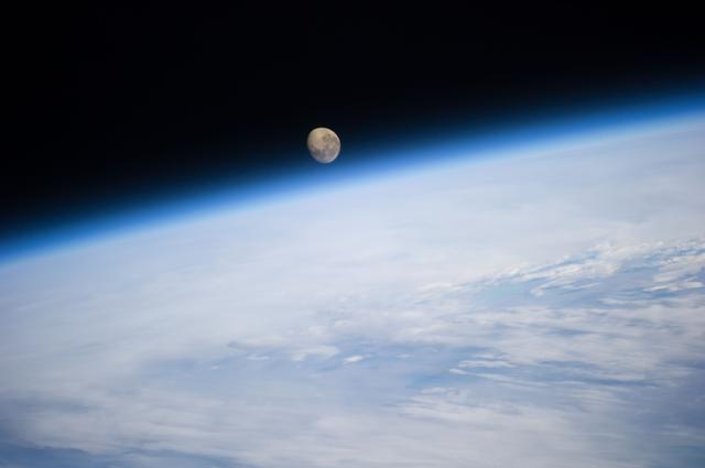 NASA image: Moon setting