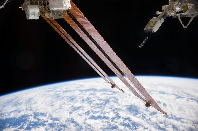 NASA image: Nanoracks CUBESAT launcher operations