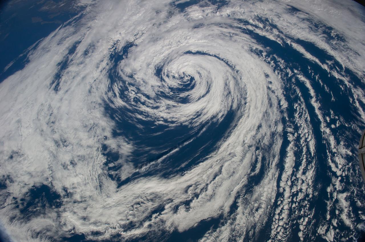 Earth Observation taken during a day pass by the Expedition 40 crew aboard the International Space Station (ISS). Folder lists this as: Low Press System North Atlantic.