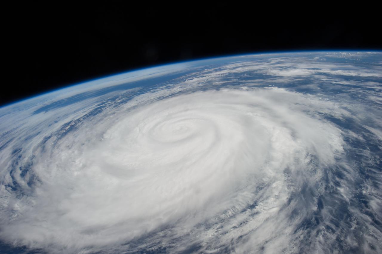Earth Observation taken during a day pass by the Expedition 40 crew aboard the International Space Station (ISS). Folder lists this as: Hurricane Marie. Sent down as Twitter message.