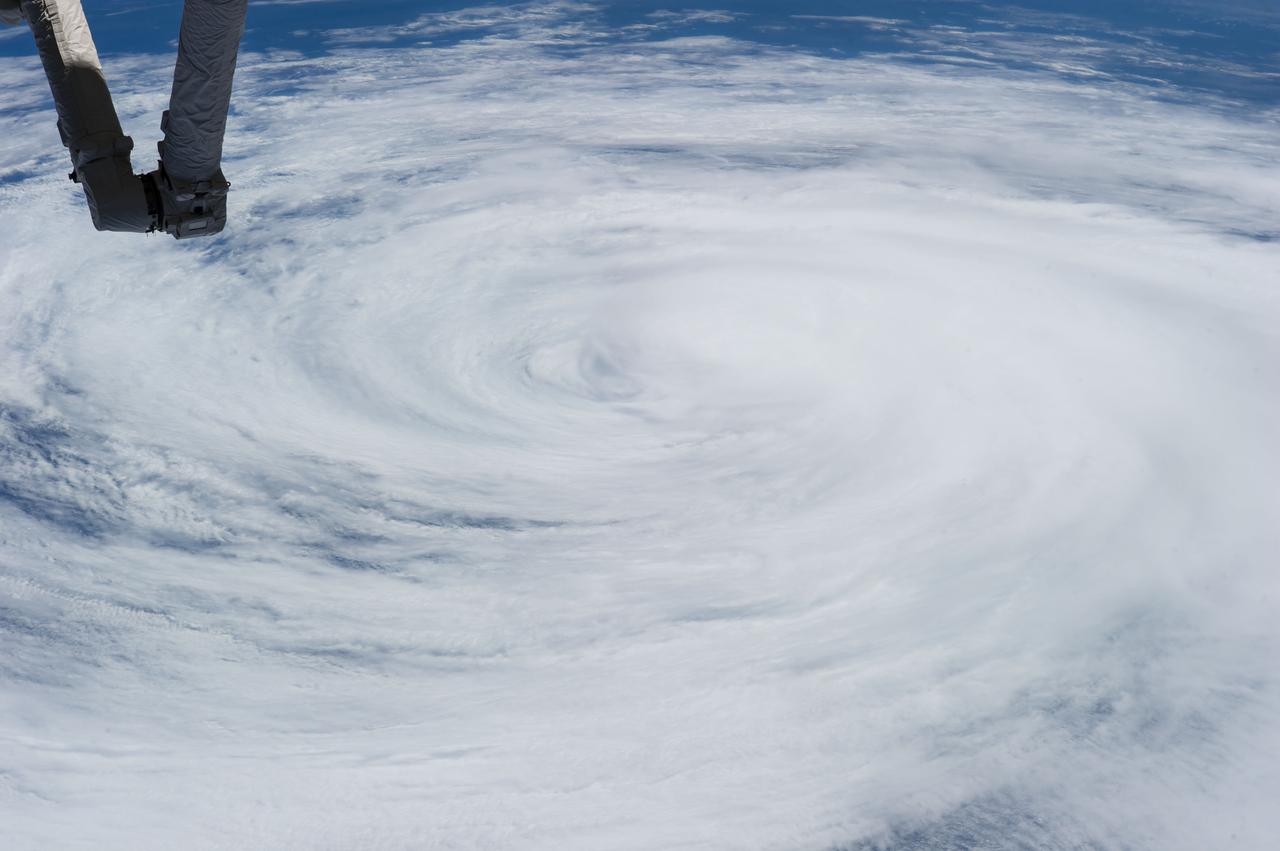 Earth Observation taken during a day pass by the Expedition 40 crew aboard the International Space Station (ISS). Folder lists this as: Hurricane Marie.