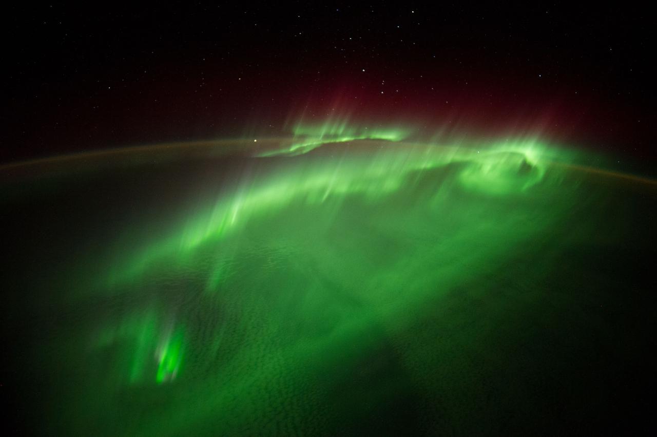 Time lapse (ISS040E117497 thru ISS040E118044) Earth observation taken during a night pass by the Expedition 40 crew aboard the International Space Station (ISS). Folder lists this as: TL SUPER Aurora 4 - from DC-1.