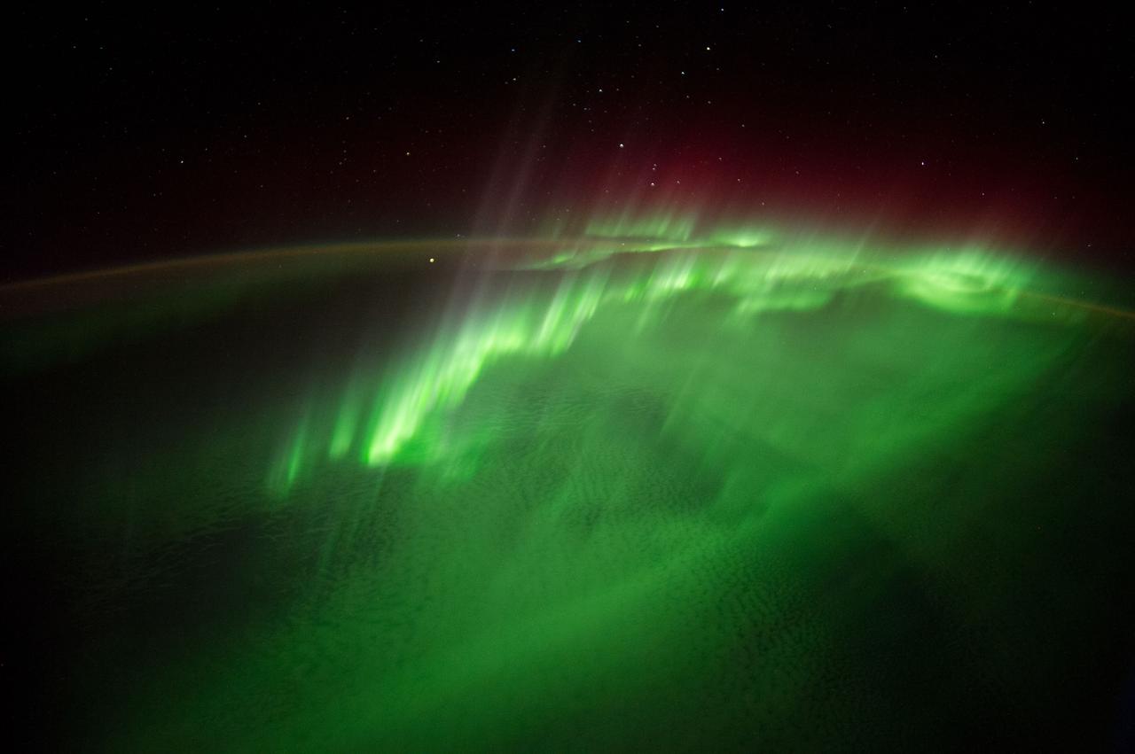 Time lapse (ISS040E117497 thru ISS040E118044) Earth observation taken during a night pass by the Expedition 40 crew aboard the International Space Station (ISS). Folder lists this as: TL SUPER Aurora 4 - from DC-1.