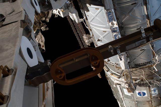 NASA image: Exterior view of ISS during EVA 28
