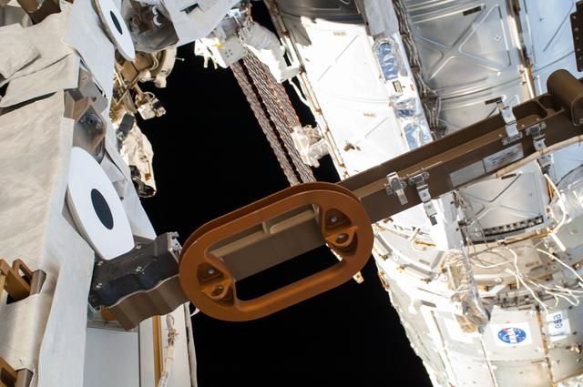 NASA image: Exterior view of ISS during EVA 28