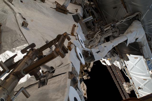 NASA image: Exterior view of ISS during EVA 28