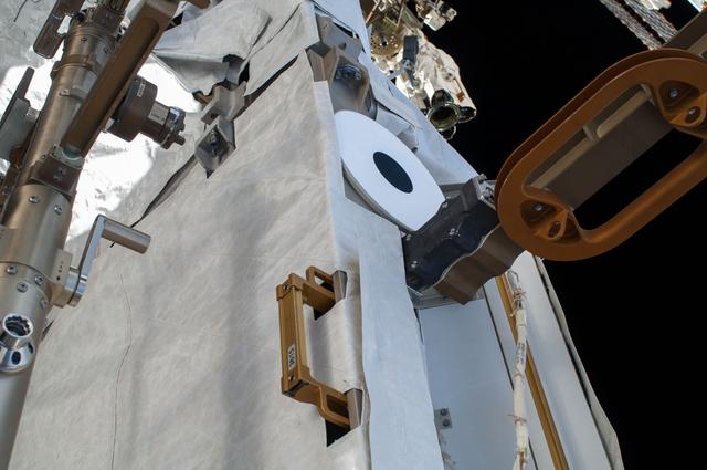 NASA image: Exterior view of ISS during EVA 28