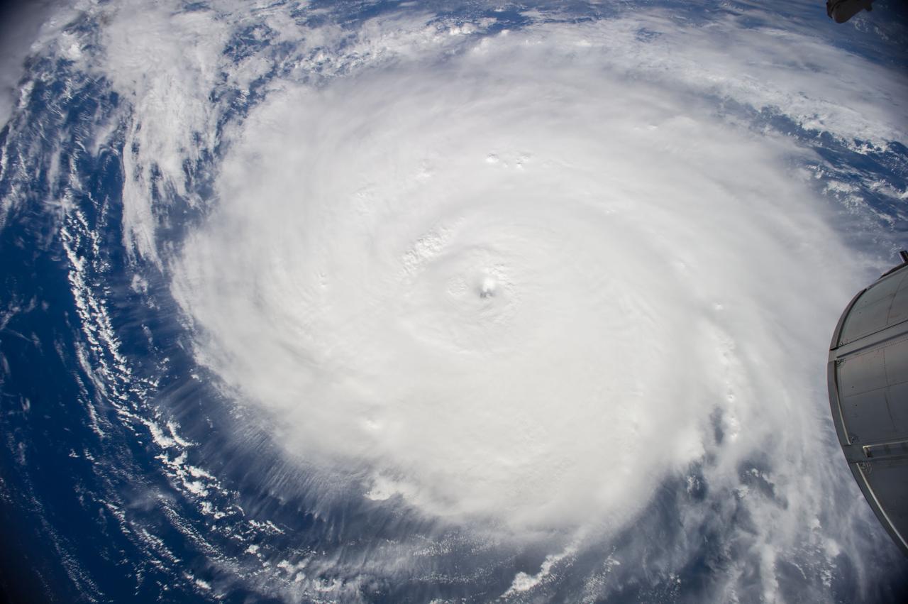 ISS041-E-078247 (16 Oct. 2014) --- One of the crew members aboard the International Space Station took this picture of Hurricane Gonzalo on Oct. 16, 2014. The storm's eye appears in the center of the frame. Gonzalo hit Bermuda on the following day, as a powerful Category 2 storm, with winds estimated at 110 miles per hour.