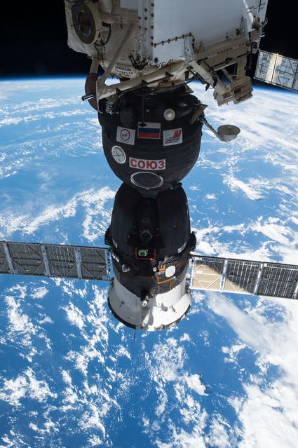 NASA image: View of the Docked Soyuz TMA-15M Spacecraft
