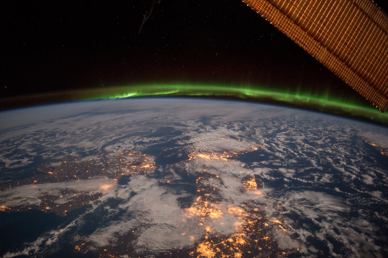 ISS042E215971 (02/06/2015) --- NASA US Astronaut Terry Virts on Feb. 6, 2015 captured this Earth observation of Ireland, United Kingdom and Scandinavia on a moonlit night under an amazing and ever-changing aurora. Terry is a flight engineer on the international Space Station  with Expedition 42.