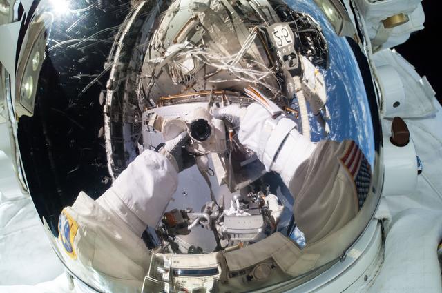 NASA image: Virts Self-Portrait during EVA 29