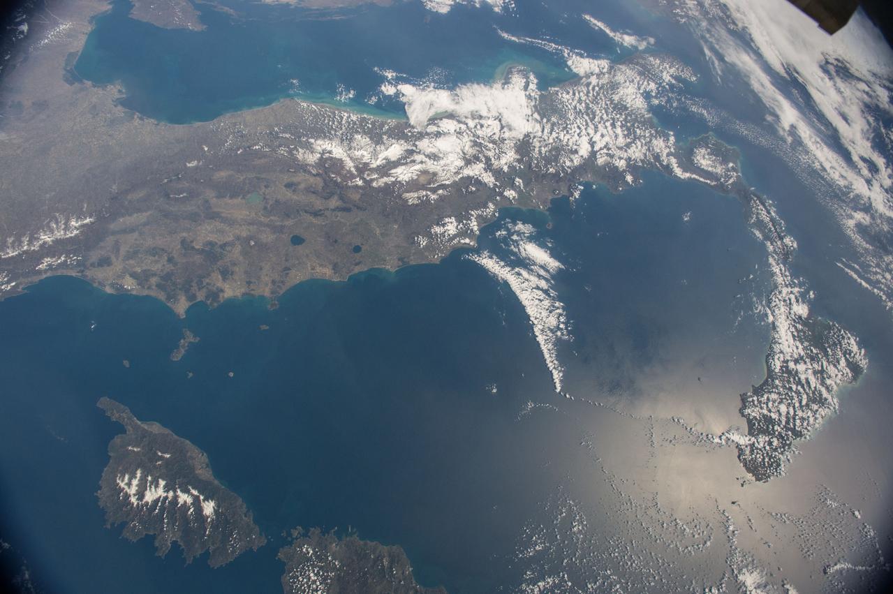 Earth observation taken during a day pass by the Expedition 43 crew aboard the International Space Station (ISS). Folder lists this as Italy.