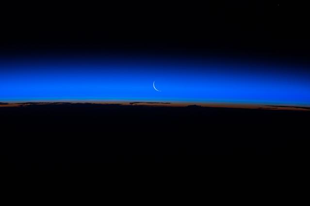 NASA image: Crescent Moon set sequence