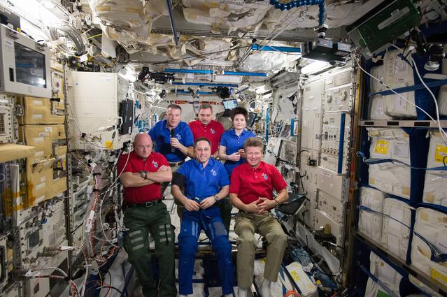 NASA image: Expedition 43 crew in JEM 