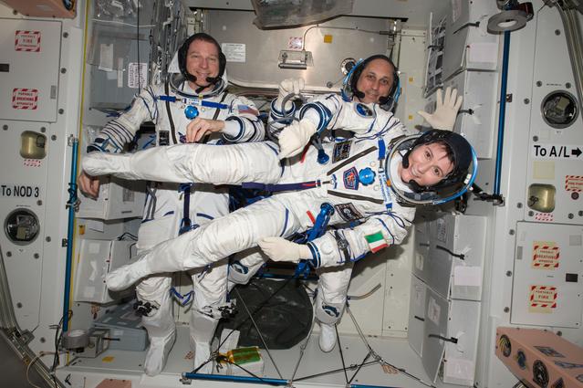 NASA image: Leak check for Russian Soyuz spacesuits 