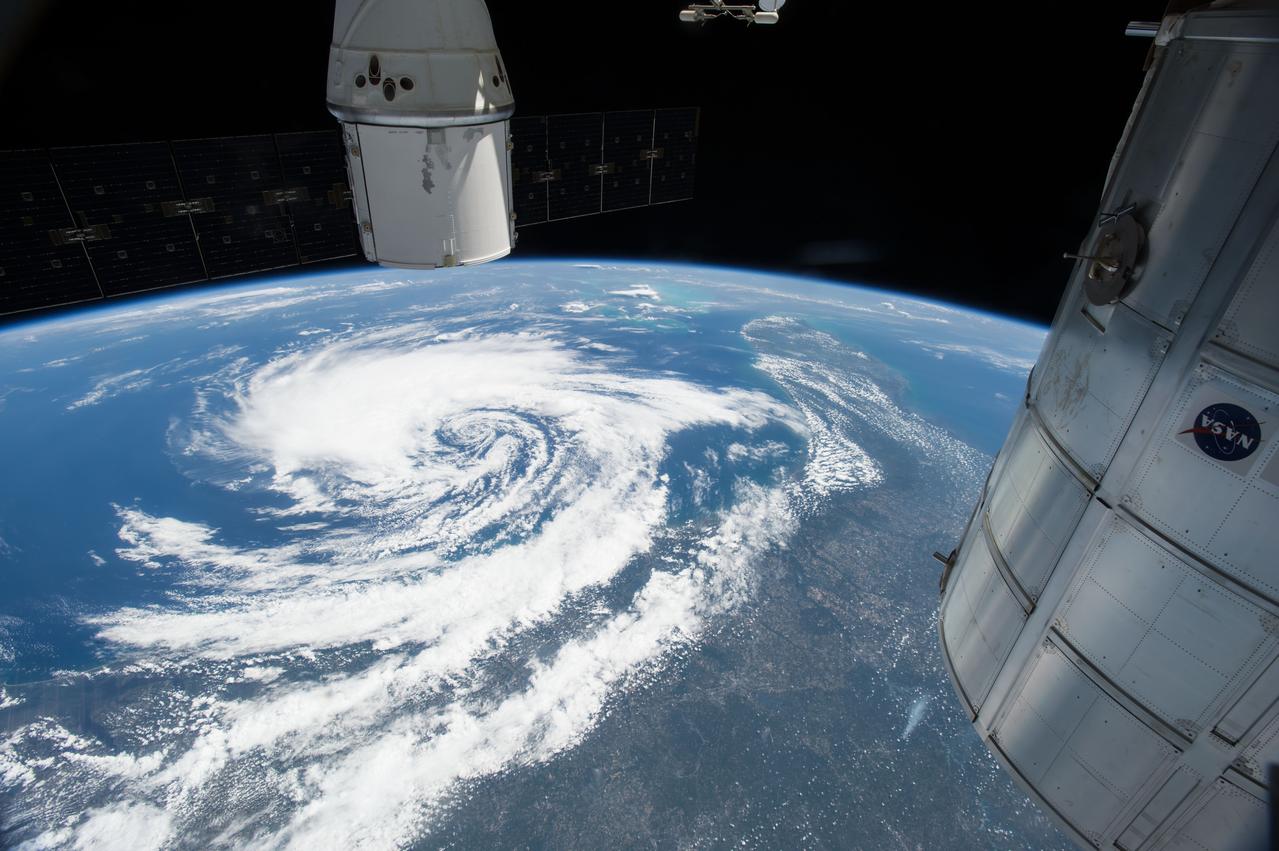 ISS043E182257 (05/08/2015) --- Hurricane Anna moves onto the US east coast with 50 mile an hour winds and heavy rain. Anna moved first into just north of Myrtle Beach South Carolina and is moving toward North Carolina and later Virginia. This image was taken by the crew onboard the International Space Station, Expedition 43.