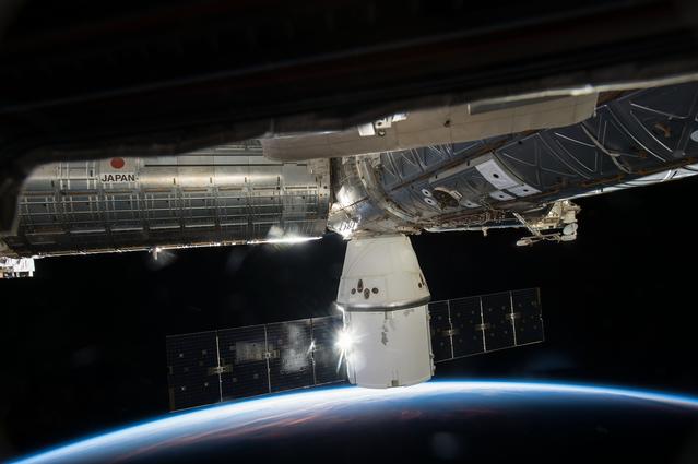 NASA image: Dragon spacecraft docked to Node 2 module