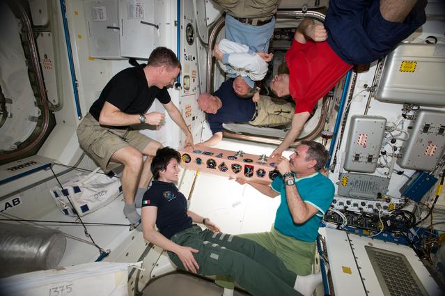 NASA image: Expedition 43 crew patch installed