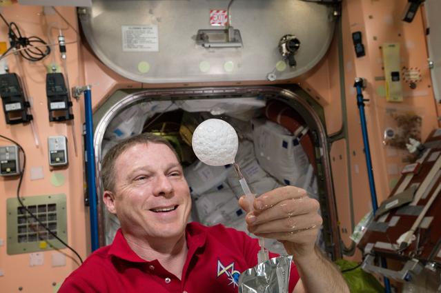 NASA image: Water balls and Alka Seltzer