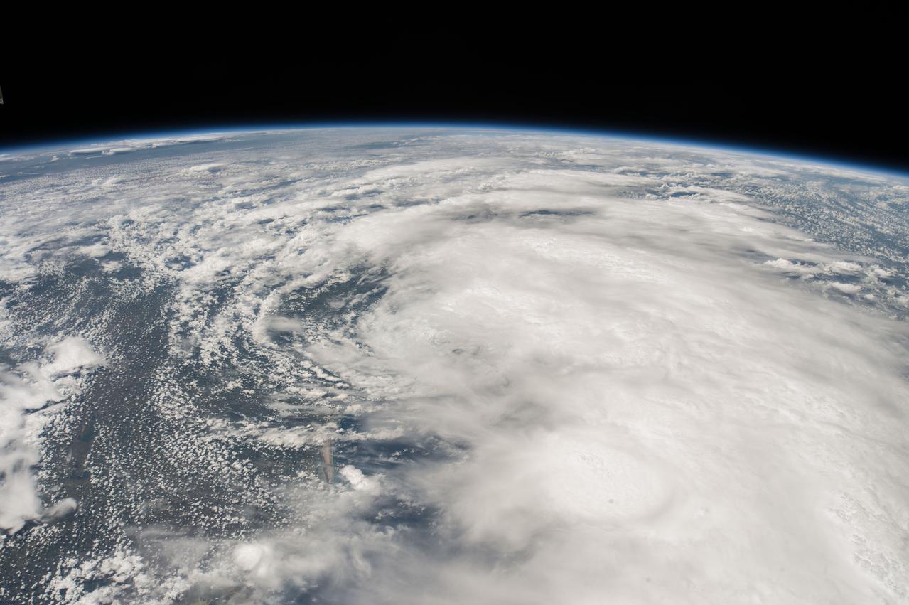 ISS044E001463 (06/16/2015) --- Tropical Storm Bill image coming ashore in Texas taken by the International Space Station on June 16, 2015.