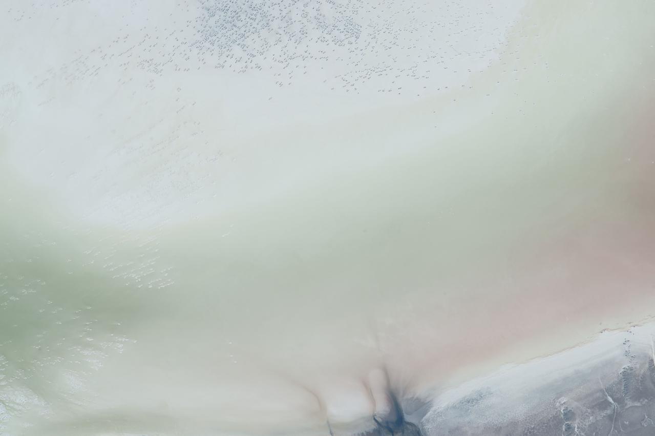 ISS044E002419 (06/20/2015) ---  This Earth observation of Iran was taken by members of Expedition 44 on the International Space Station on June 20, 2015. Described as "Earth Art" it is the western shore of Lake Urmia near Gülmanxana, Iran (~36.6N, 45.3E).