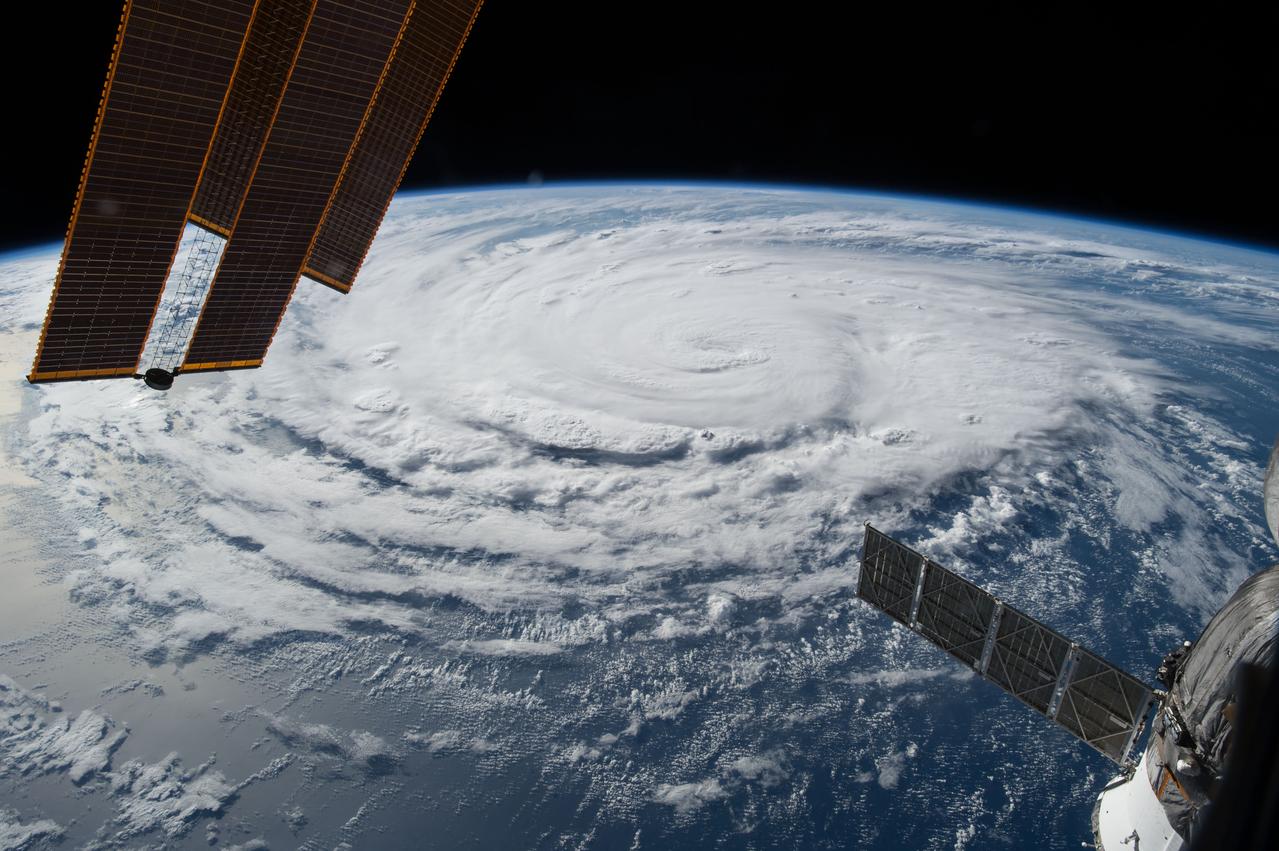 ISS044E078230 (08/30/2015) --- Hurricane Jimena is a category 3 storm and is about 1,000 miles east of Hawaii, traveling at a rate of 10 mph in a west-northwest direction. This image was captured by the International Space Station on August 30, 2015.