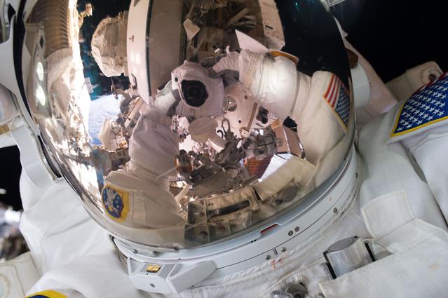 NASA image: Kelly takes a Self-Portrait during EVA 32