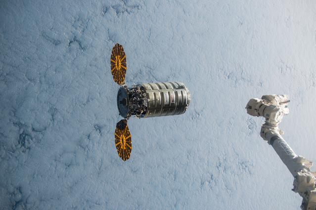 NASA image: Cygnus OA-4 Spacecraft on Approach to ISS