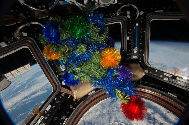 NASA image: Christmas Tree in Cupola module