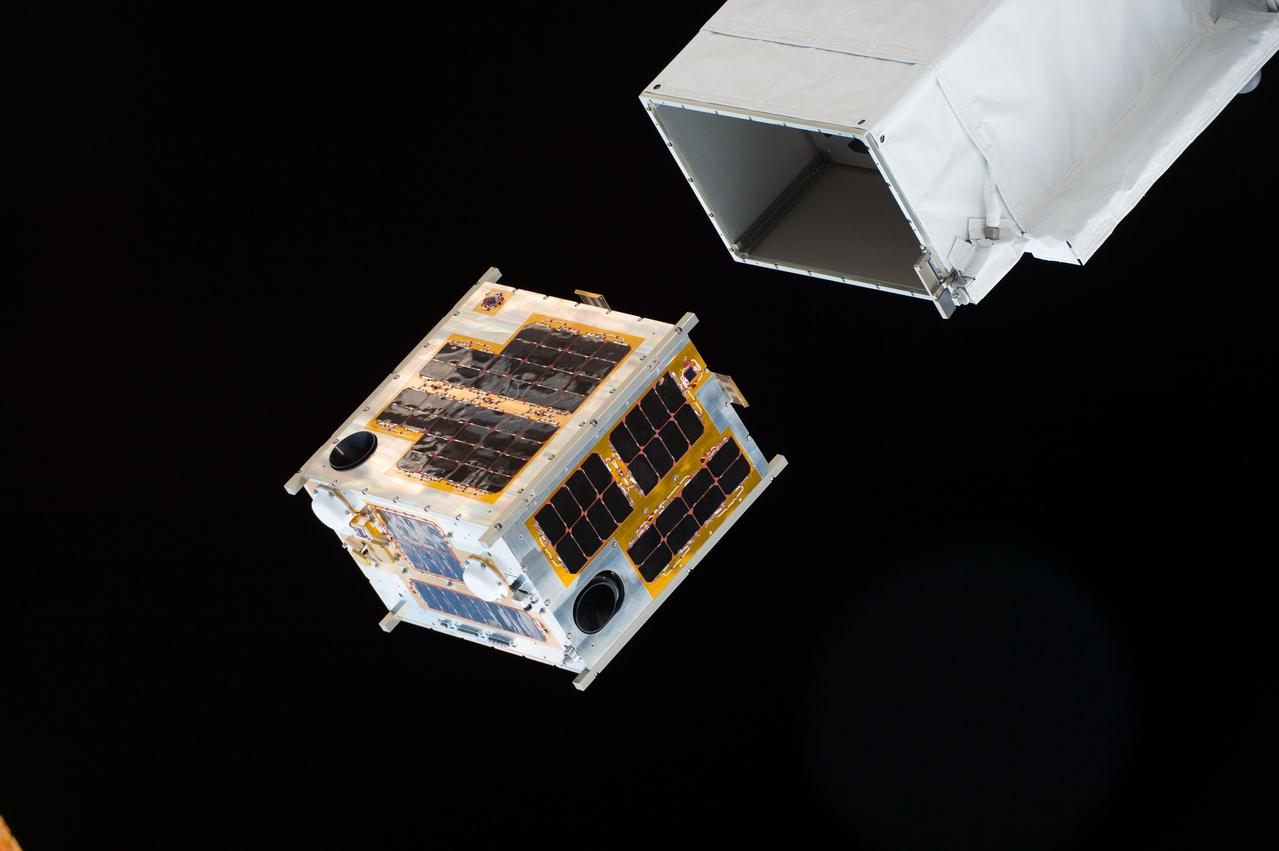 ISS047e083577 (04/27/2016) --- The DIWATA-1 satellite is deployed from outside of the Japanese Kibo module. Intended to observe earth and monitor climate changes, this was the first microsatellite owned by the Philippine government that involved Filipino engineers in the development. It was a joint project between Philippine and Japanese universities.