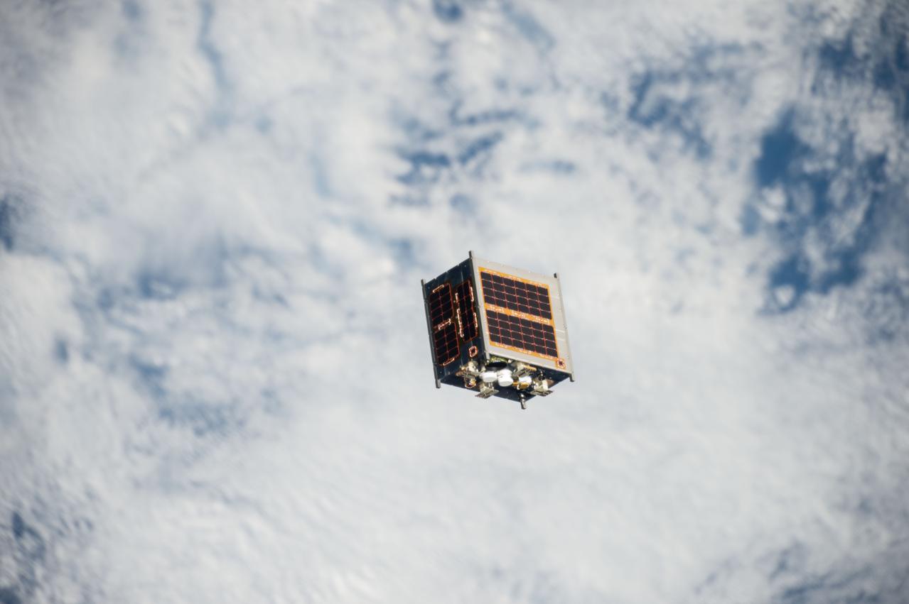 ISS047e083623(04/27/2016) --- The DIWATA-1 satellite is deployed from outside of the Japanese Kibo module. Intended to observe earth and monitor climate changes, this was the first microsatellite owned by the Philippine government that involved Filipino engineers in the development. It was a joint project between Philippine and Japanese universities.
