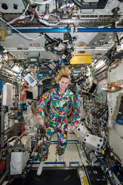 NASA image: RubinsRubins wearing the  "Courage" flight suit.