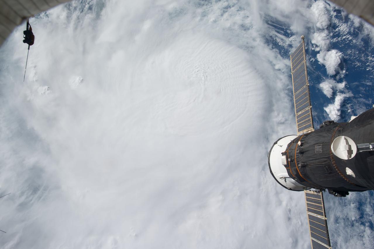 ISS049e029154 (10/05/2016) --- Hurricane Matthew, a category 4 storm  as seen from the International Space Station Expedition 49 crew, approaches the southern Florida coast with 140 mile an hour winds.