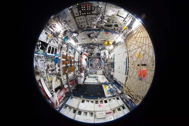NASA image: Fish-eye view of the U.S. Laboratory