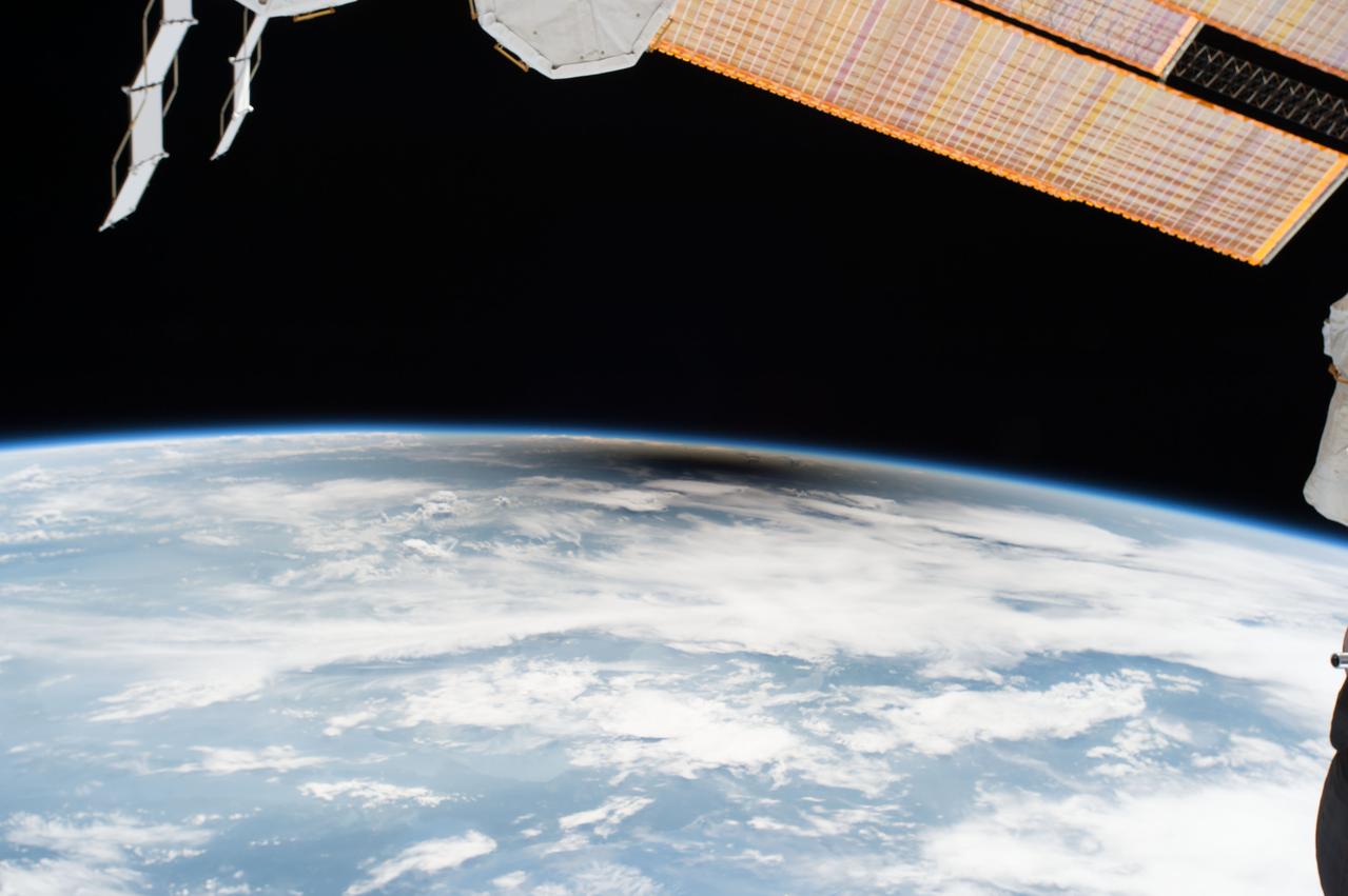 iss052e056222 (Aug. 21, 2017) --- As millions of people across the United States experienced a total eclipse as the umbra, or moon’s shadow passed over them, only six people witnessed the umbra from space. Viewing the eclipse from orbit were NASA’s Randy Bresnik, Jack Fischer and Peggy Whitson, ESA (European Space Agency’s) Paolo Nespoli, and Roscosmos’ Commander Fyodor Yurchikhin and Sergey Ryazanskiy. The space station crossed the path of the eclipse three times as it orbited above the continental United States at an altitude of 250 miles.