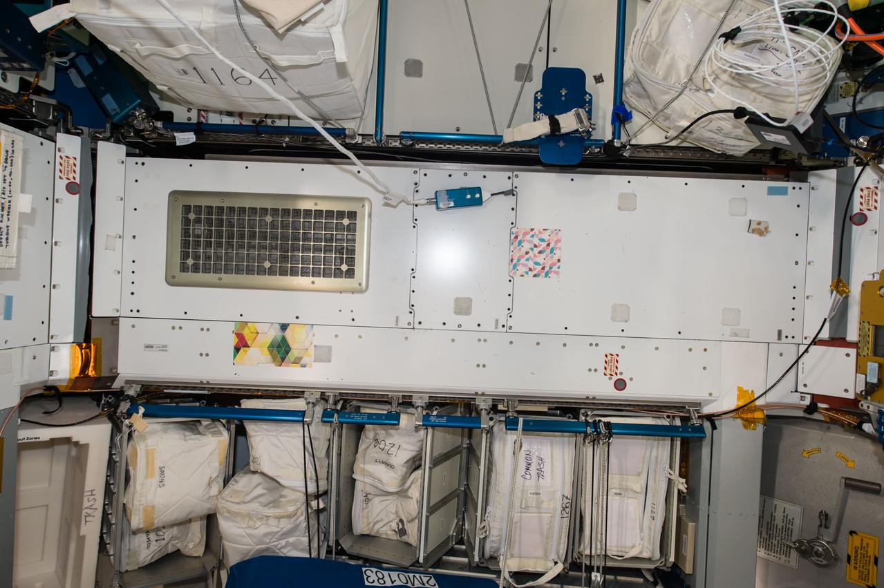 iss053e303473 (11/132017) --- Photo documentation of Augmented Reality Application for Maintenance, Inventory and Stowage (ARAMIS) Maintenance Session abord the International Space Station (ISS). The ARAMIS investigation demonstrates use of augmented reality technology to improve efficiency of operations aboard the space station.