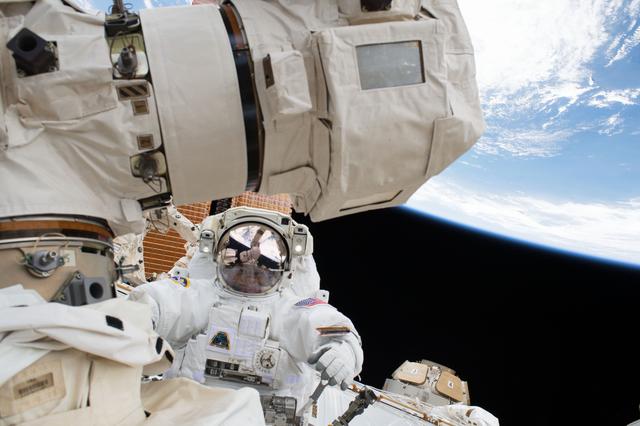 NASA image: NASA astronaut Scott Tingle is pictured during a spacewalk
