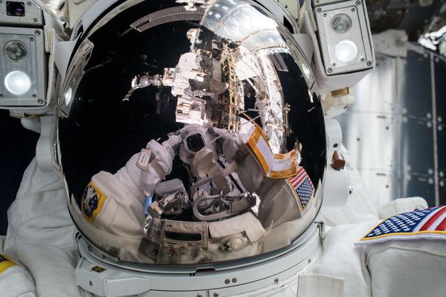 NASA image: Vande Hei Self-Portrait during EVA 48