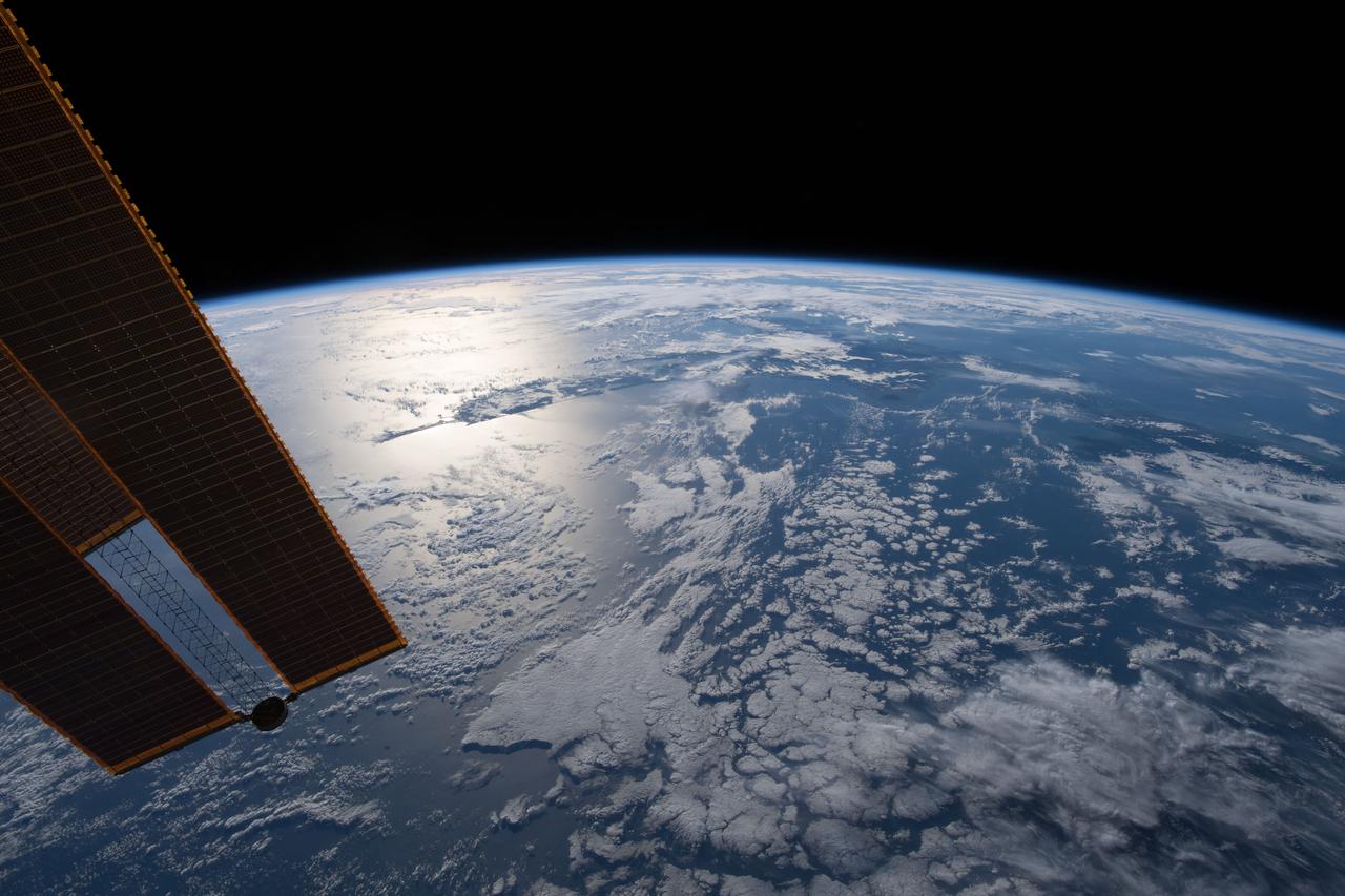 iss055e005323 (March 25, 2018) --- The International Space Station was orbiting above the Tasman Sea when an Expedition 55 crew member took this picture of New Zealand's North Island where the city of Auckland is located. The sun's glint over the South Pacific Ocean and the Tasman Sea clearly outlines the island nation.