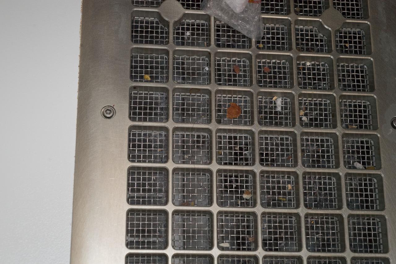 iss055e035971 (4/28/2018) --- Photo documentation of locations of where samples taken by the crew for the Divert Unwanted Space Trash (DUST) operations aboard the International Space Station (ISS). The DUST investigation collects and analyzes particulates in airborne debris from the ISS cabin. Unique aspects of the spacecraft environment, such as lack of gravity and no fresh air, influence the size, quantity, and components of airborne particulate matter, which in turn affects air quality aboard the station. The data also provides baseline information for future spacecraft particle detector design, and the debris can be used for realistic testing of possible particulate monitors for future long-duration missions.